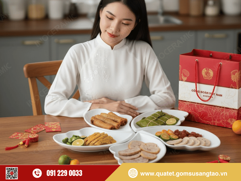 Bộ đĩa cánh tiên làm quà Tết Công đoàn cho công nhân và cán bộ nhân viên