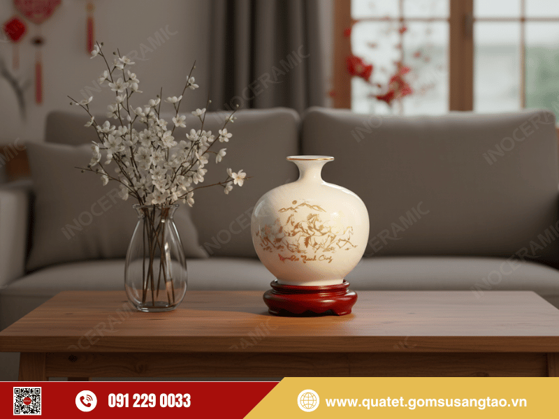 Bộ quà Tết doanh nghiệp Bình hút lộc Mã Đáo Thành Công cao cấp tặng khách hàng thân thiết