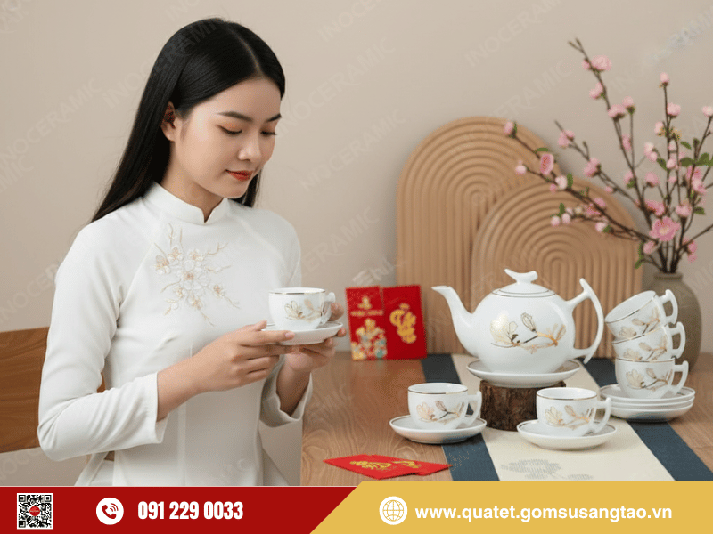 Bộ trà Bưởi Cành Hoa Mộc Lan được thiết kế tinh tế, dáng bưởi thanh thoát Bộ trà Bưởi Cành Hoa Mộc Lan được thiết kế tinh tế, dáng bưởi thanh thoát