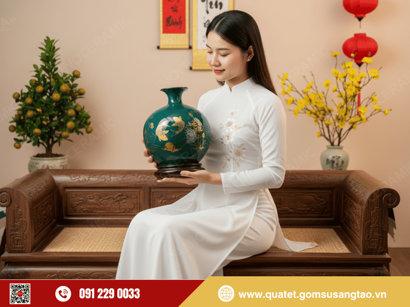 Cận cảnh hoa sen vàng và cá chép vượt sóng trên bình hút lộc Sen Chép Bình An độc đáo Cận cảnh hoa sen vàng và cá chép vượt sóng trên bình hút lộc Sen Chép Bình An độc đáo
