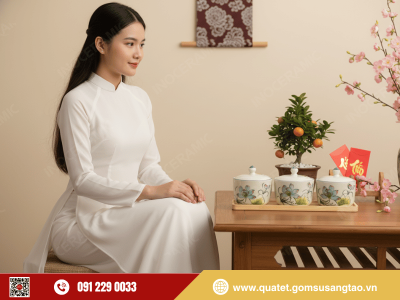 Khay 3 hũ mứt Tết Hoa Sen dành tặng khách hàng thân thiết Khay 3 hũ mứt Tết Hoa Sen dành tặng khách hàng thân thiết