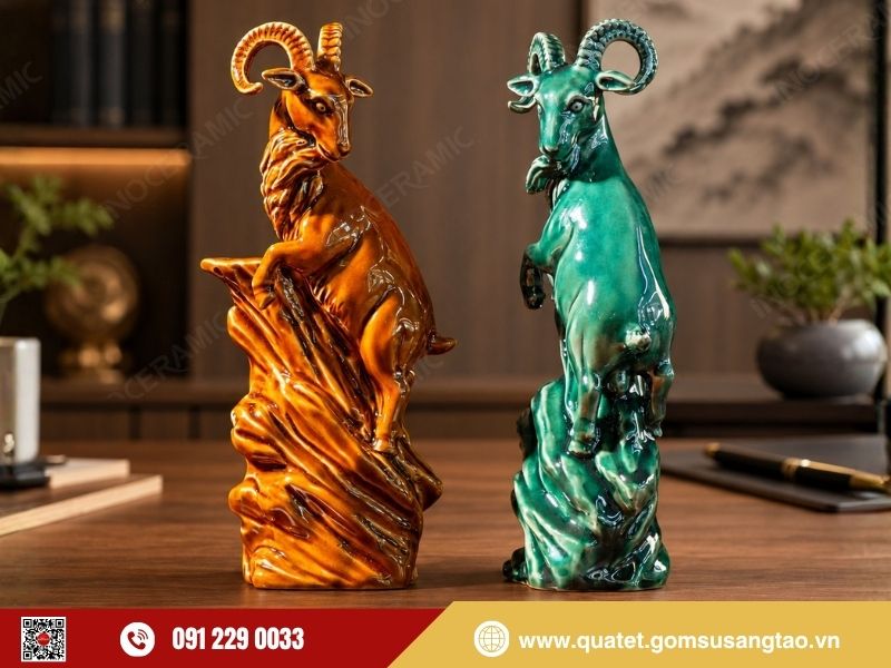 Tượng dê gốm sứ Bát Tràng hợp mệnh Tượng dê gốm sứ Bát Tràng hợp mệnh