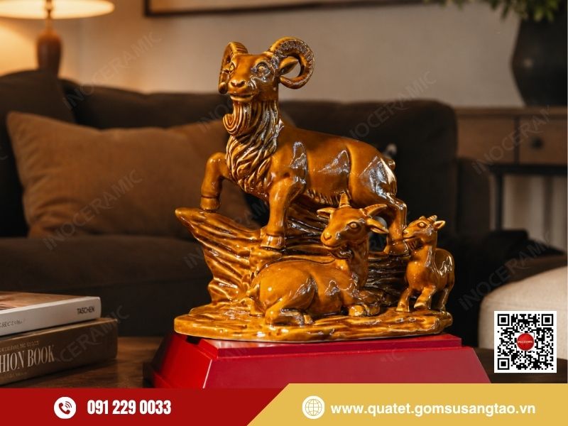 Tượng dê phong thủy gửi gắm lời chúc bình an và thuận hòa Tượng dê phong thủy gửi gắm lời chúc bình an và thuận hòa