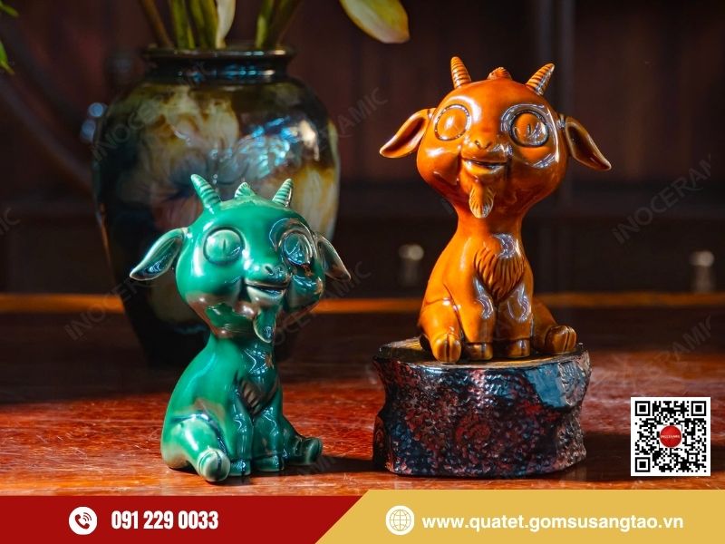 Tượng dê Bát Tràng mang dấu ấn thủ công và bản sắc truyền thống Tượng dê Bát Tràng mang dấu ấn thủ công và bản sắc truyền thống