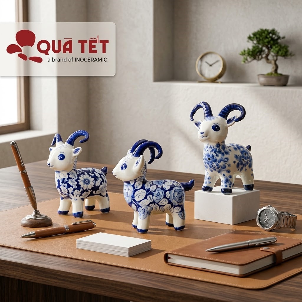 Set tượng dê 2027 Hoa Dương Cát Tường | Quà tặng phong thủy cho khách hàng Set tượng dê 2027 Hoa Dương Cát Tường | Quà tặng phong thủy cho khách hàng