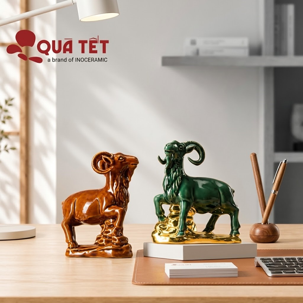 Set tượng dê phong thủy 2027 Dương Ngọc Tụ Tài | Quà tặng đối tác, khách hàng Set tượng dê phong thủy 2027 Dương Ngọc Tụ Tài | Quà tặng đối tác, khách hàng