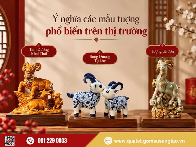 Các mẫu tượng dê phong thủy Tam Dương Khai Thái và Song Dương Tụ Lộc chế tác tinh xảo Các mẫu tượng dê phong thủy Tam Dương Khai Thái và Song Dương Tụ Lộc chế tác tinh xảo