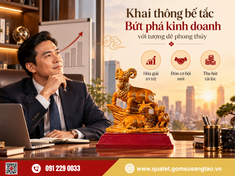 Tượng dê phong thủy Tam Dương Khai Thái giúp hóa giải bế tắc và xua tan vận xui Tượng dê phong thủy Tam Dương Khai Thái giúp hóa giải bế tắc và xua tan vận xui
