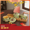 Bộ 03 hũ mứt hoa đào đắp nổi kẻ chỉ vàng gốm sứ Bát Tràng Bộ 03 hũ mứt hoa đào đắp nổi kẻ chỉ vàng gốm sứ Bát Tràng