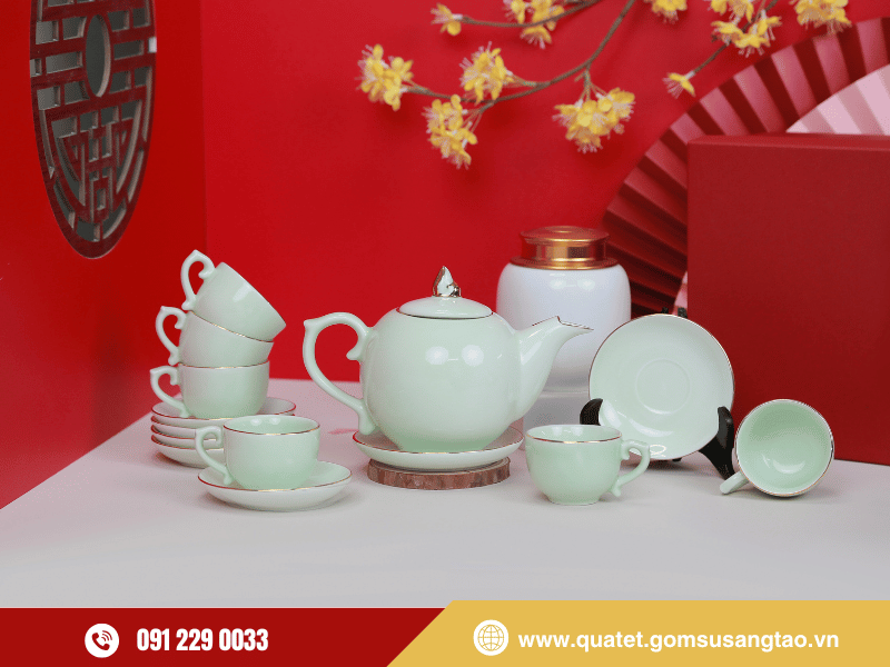 Bộ trà men ngon mang lại sự thanh khiết, tươi mới và bình an - Giftset INO019