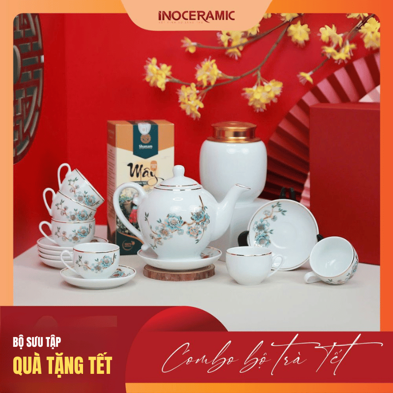 Giftset quà Tết in logo INO012 – An Khang Thịnh Vượng, gốm sứ vẽ tay cao cấp Giftset quà Tết in logo INO012 – An Khang Thịnh Vượng, gốm sứ vẽ tay cao cấp