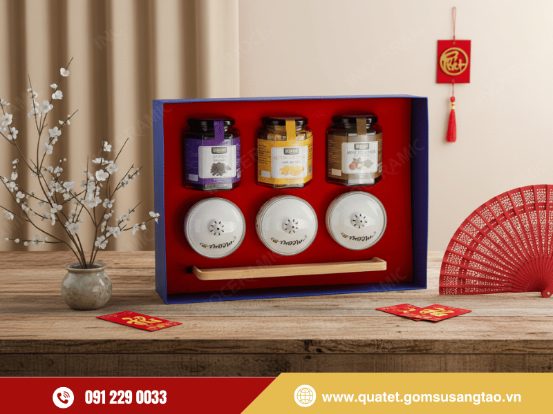 Quà Tết doanh nghiệp thiết kế tinh tế, biểu trưng cho thịnh vượng và thành công
