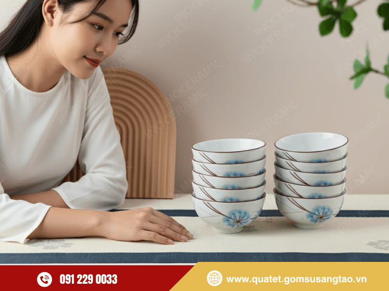 Họa tiết bồ công anh trên chén sứ trắng biểu tượng hy vọng và niềm tin Họa tiết bồ công anh trên chén sứ trắng biểu tượng hy vọng và niềm tin