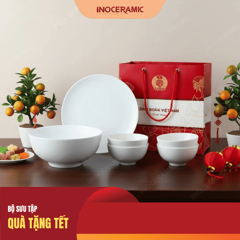 Quà tặng Công Đoàn bộ bát đĩa 6 món An Lạc Phú Tết 2026 Quà tặng Công Đoàn bộ bát đĩa 6 món An Lạc Phú Tết 2026