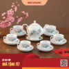 Bộ Trà Camelia Đào Xanh – Quà Tặng Tết 2026 tặng đối tác và khách hàng VIP