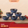 Bộ chén cơm men xanh hỏa biến (6 chén) làm quà Tết doanh nghiệp Bộ chén cơm men xanh hỏa biến (6 chén) làm quà Tết doanh nghiệp