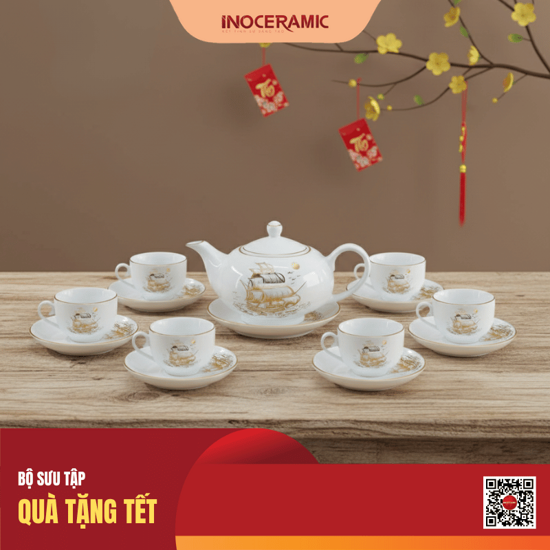 Bộ trà Minh Nguyệt Thuận Buồm tặng nhân viên cuối năm Bộ trà Minh Nguyệt Thuận Buồm tặng nhân viên cuối năm