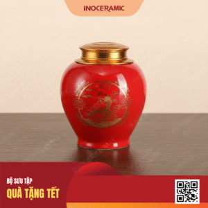 Hũ đựng trà Lý Ngư Vượt Vũ Môn
