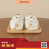 Khay 4 hũ mứt Tết đào cam