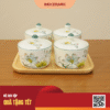 Khay 4 hũ mứt Tết hoa sen