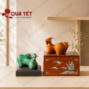 Tượng dê Bát Tràng Kim Dương Bảo An