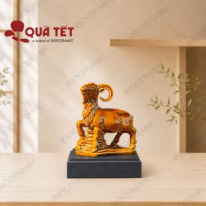 Tượng dê phong thủy Kim Dương Khai Xuân