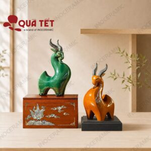 Tượng dê gốm sứ Sơn Dương Đại Cát