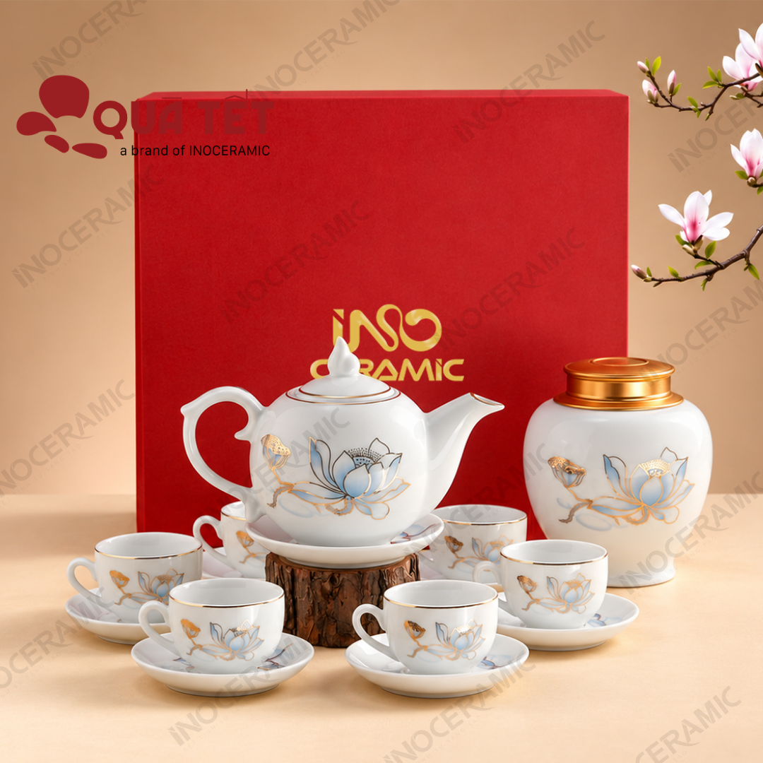 Bộ quà tặng Tết 2027 Hưng Thịnh Khai Xuân - Trang nhã, sang trọng Bộ quà tặng Tết 2027 Hưng Thịnh Khai Xuân - Trang nhã, sang trọng