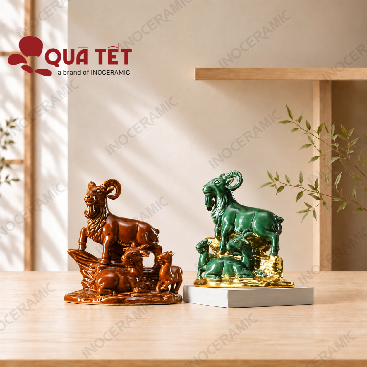 Set tượng linh vật năm Mùi 2027 Sơn Mùi Phát Lộc – Quà tặng đối tác, doanh nghiệp Set tượng linh vật năm Mùi 2027 Sơn Mùi Phát Lộc – Quà tặng đối tác, doanh nghiệp